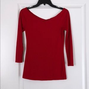 Old Navy Red 3/4 Quarter Sleeve Shirt